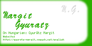 margit gyuratz business card